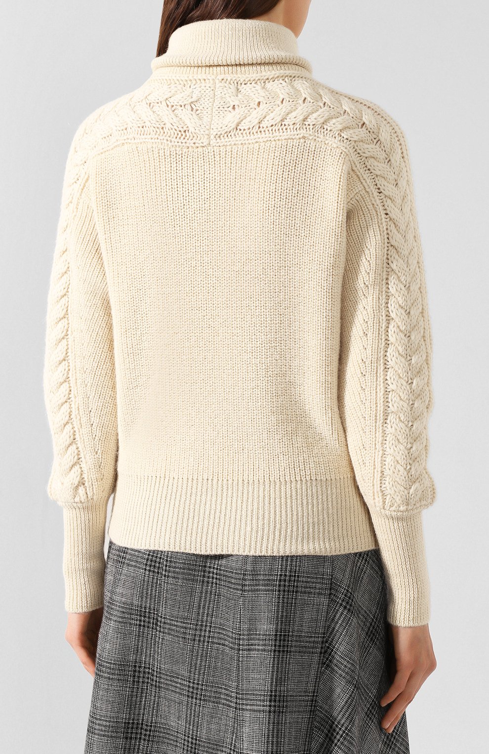 Шерстяной кардиган ISABEL MARANT бежевого цвета по цене 62600 руб., арт. CA0243-19H039I/LENZ, фото 4 Шерстяной кардиган ISABEL MARANT, арт. CA0243-19H039I/LENZ, фото 4