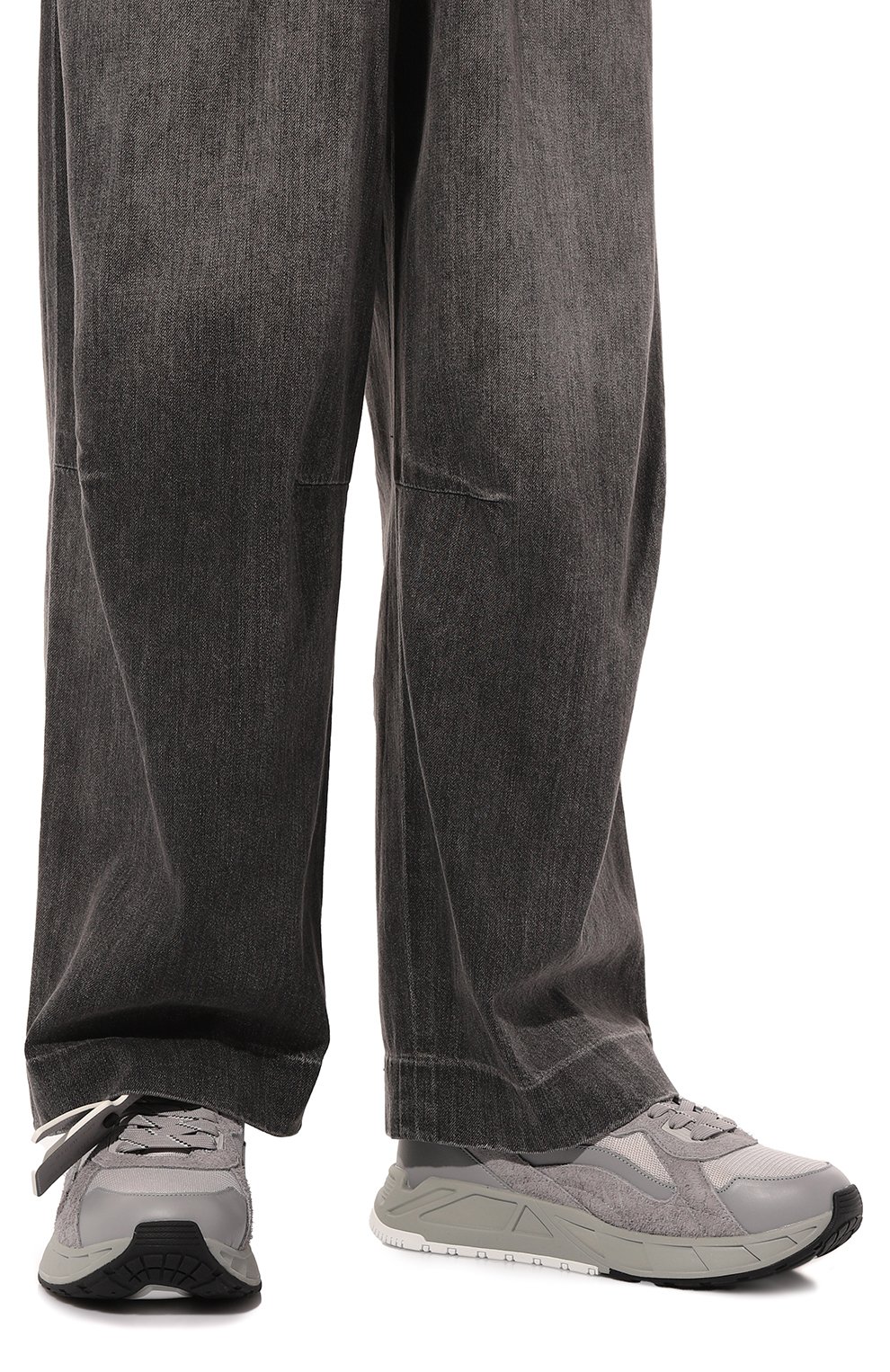 Комбинированные кроссовки kick off OFF-WHITE, арт. 0MIA289F24LEA002, фото 3