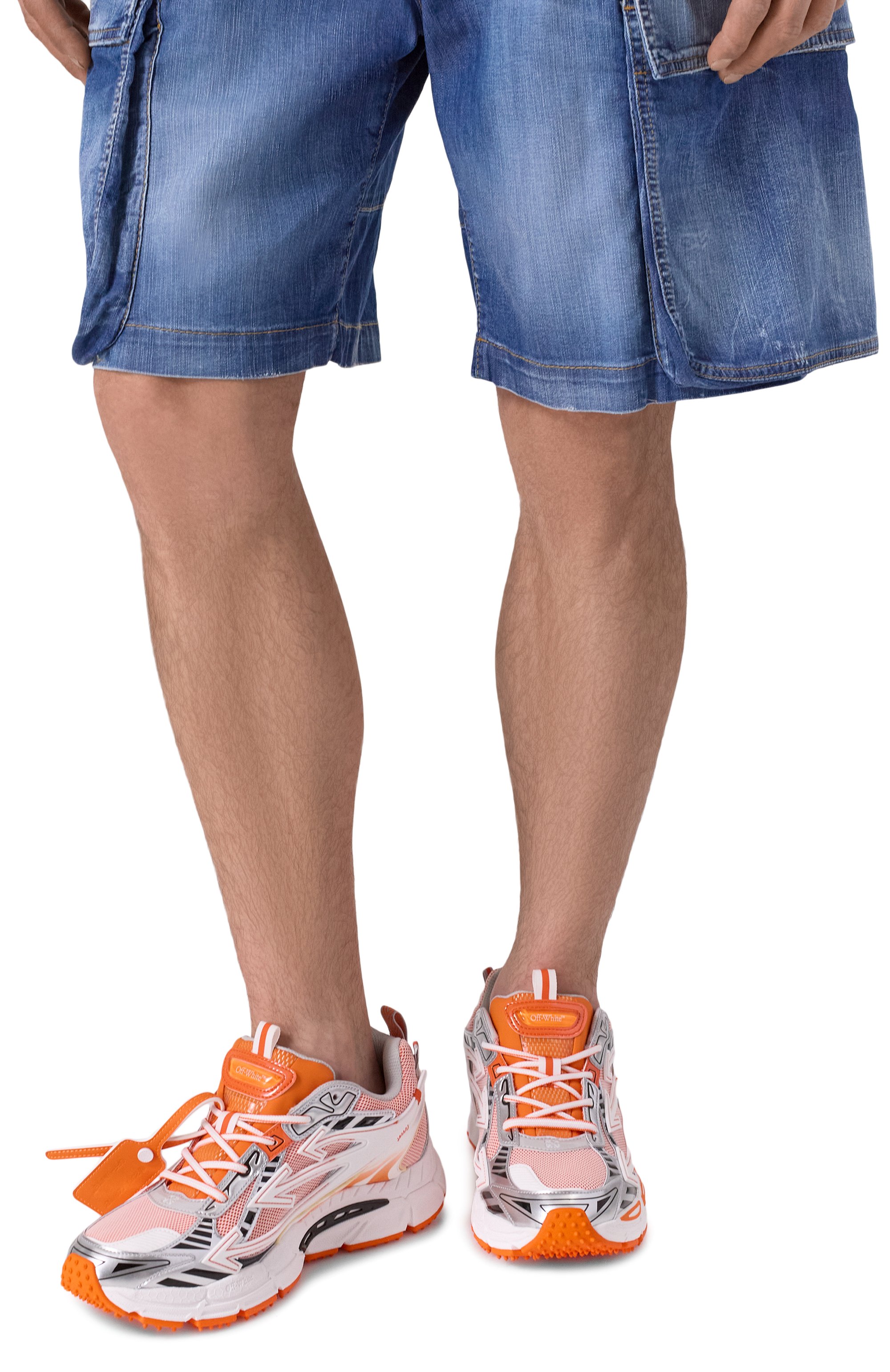 Комбинированные кроссовки be right back OFF-WHITE, арт. 0MIA295S25FAB005, фото 3