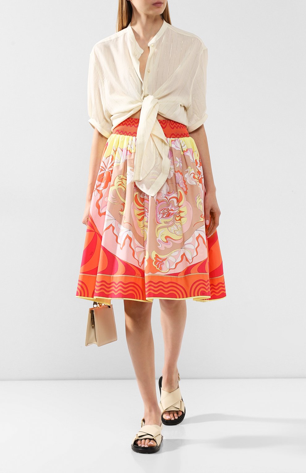 Хлопковая юбка EMILIO PUCCI разноцветного цвета по цене 86950 руб., арт. 0ERW08/0E861, фото 2 Хлопковая юбка EMILIO PUCCI, арт. 0ERW08/0E861, фото 2