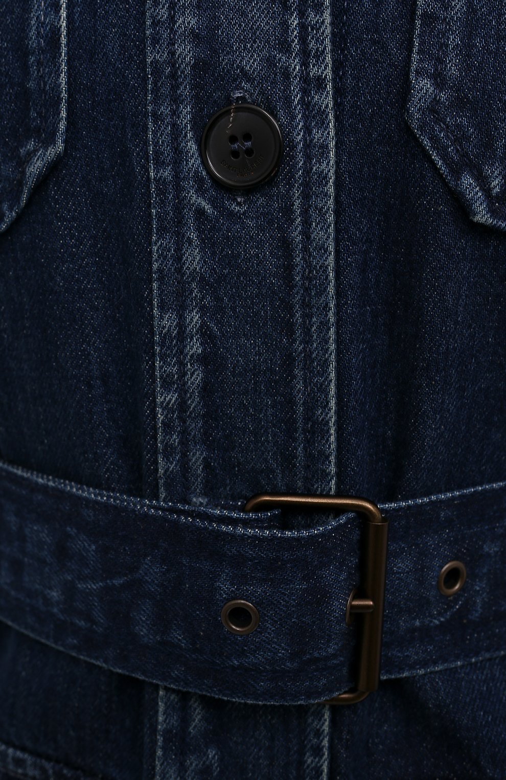 Джинсовая куртка SAINT LAURENT темно-синего цвета по цене 115500 руб., арт. 659619/Y30AD, фото 5 Джинсовая куртка SAINT LAURENT, арт. 659619/Y30AD, фото 5