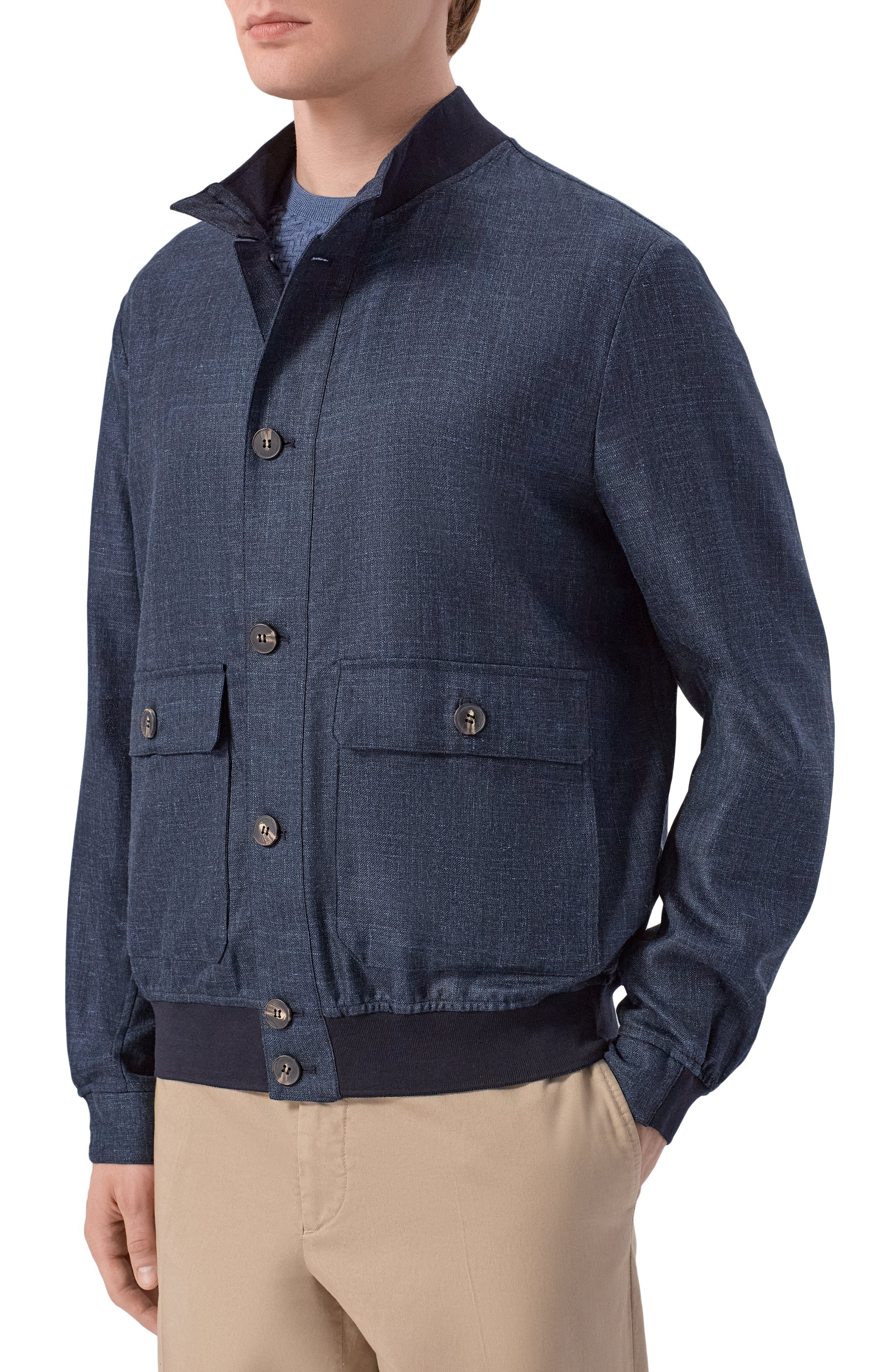 Бомбер из шерсти и шелка ANDREA CAMPAGNA, арт. 832248/AC/0025003, фото 3