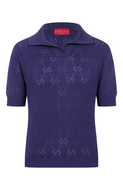 Женский поло из шелка и хлопка GUCCI, арт. 856203/XKFC0