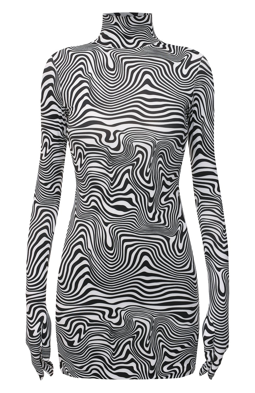 Платье VETEMENTS черно-белого цвета по цене 103000 руб., арт. WE52DR360Z 2615/ZEBRA PRINT, фото 1 Платье VETEMENTS, арт. WE52DR360Z 2615/ZEBRA PRINT, фото 1