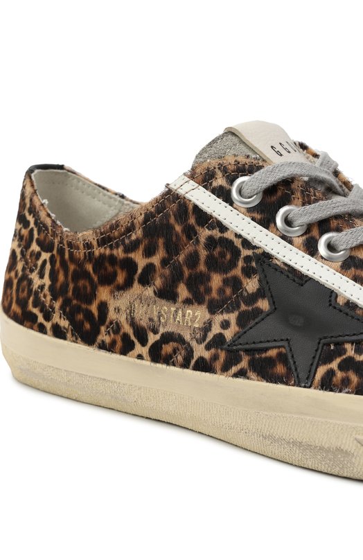 Кожаные кеды V-Star Golden Goose Deluxe Brand GWF00129.F005030 Леопардовый  GWF00129.F005030 Фото 7