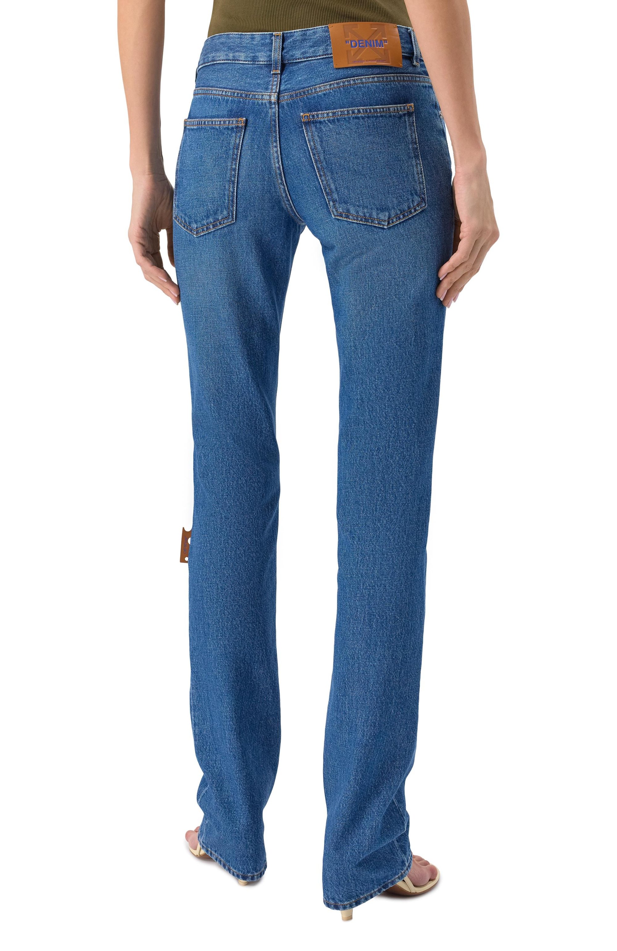 Джинсы OFF-WHITE синего цвета по цене 64700 руб., арт. 0WYA067S25DEN0014400, фото 4 Джинсы OFF-WHITE, арт. 0WYA067S25DEN0014400, фото 4