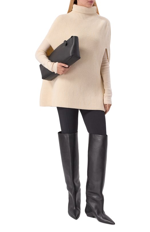 Кожаные ботфорты Jil Sander J15WW0065/P4942 Чёрный  J15WW0065/P4942 Фото 3