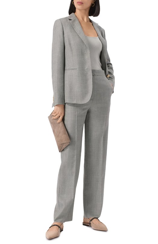 Топ из вискозы Giorgio Armani 8NAH01/AM05Z Серый  8NAH01/AM05Z Фото 2