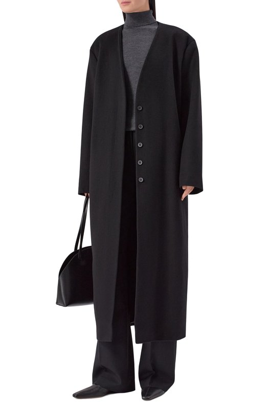 Пальто из шерсти и кашемира Agreeg 14010478 Чёрный  14010478 Фото 2