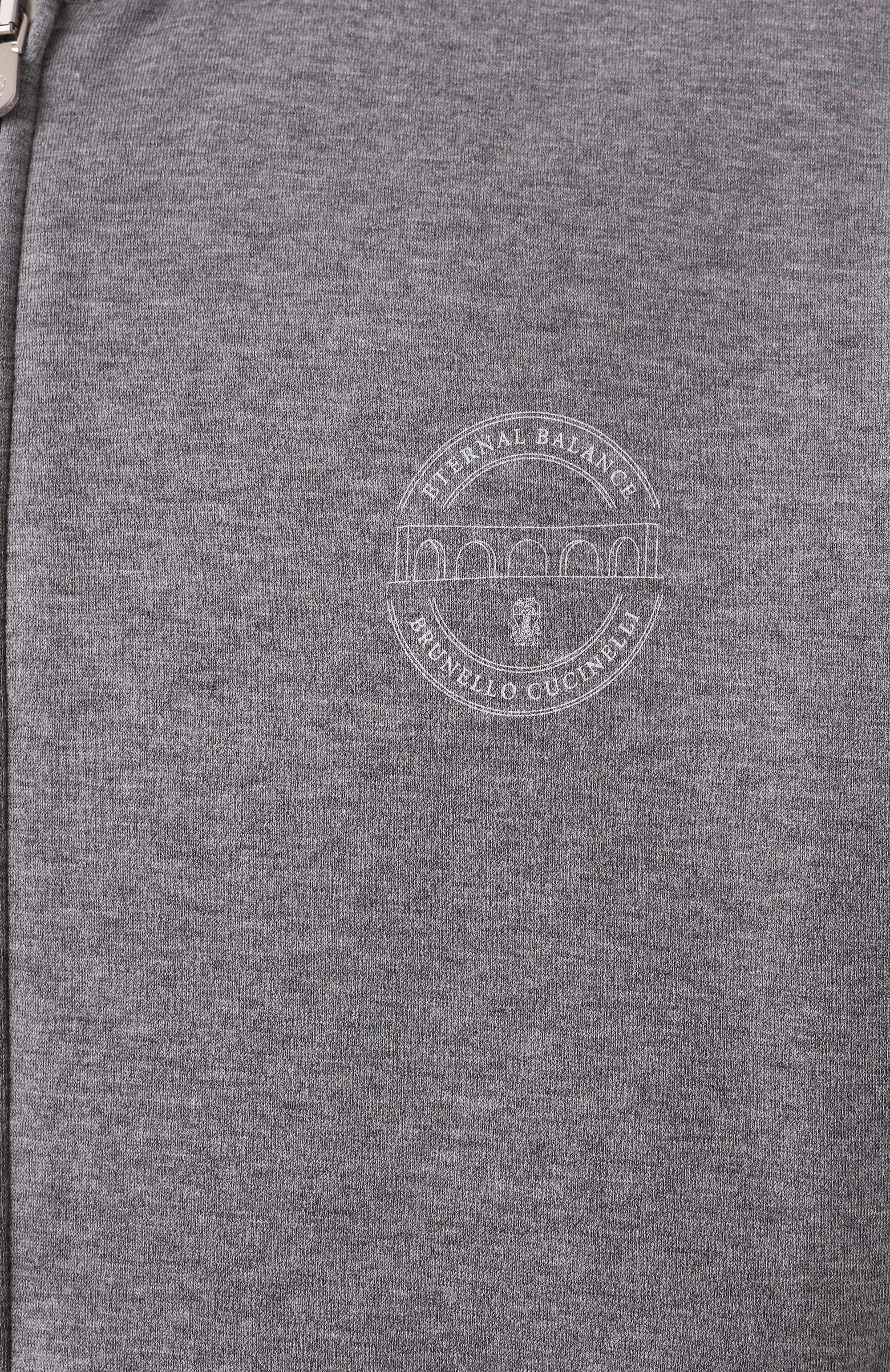 Толстовка из хлопка и кашемира BRUNELLO CUCINELLI, арт. MM8319037G, фото 6
