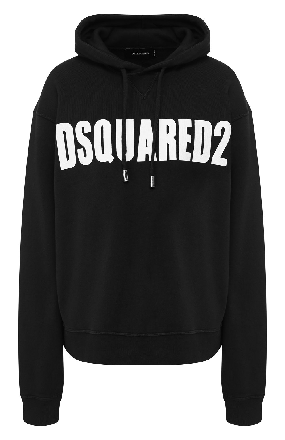 Хлопковое худи DSQUARED2 черного цвета по цене 48100 руб., арт. S72GU0206/S25030, фото 1 Хлопковое худи DSQUARED2, арт. S72GU0206/S25030, фото 1
