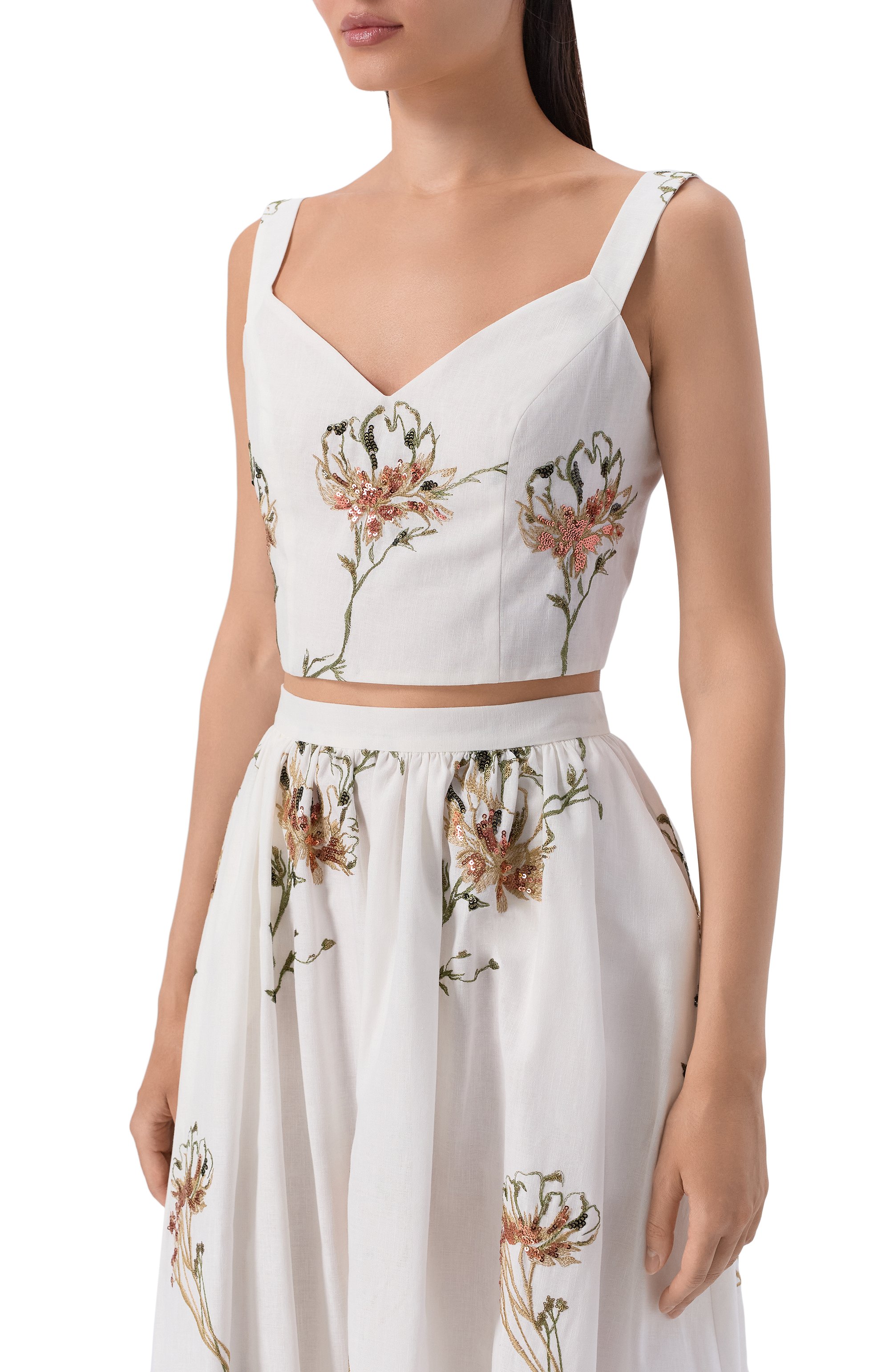 Топ из хлопка и льна OLOLOL белого цвета по цене 35000 руб., арт. OLTP011/3406.BQ102, фото 3 Топ из хлопка и льна OLOLOL, арт. OLTP011/3406.BQ102, фото 3