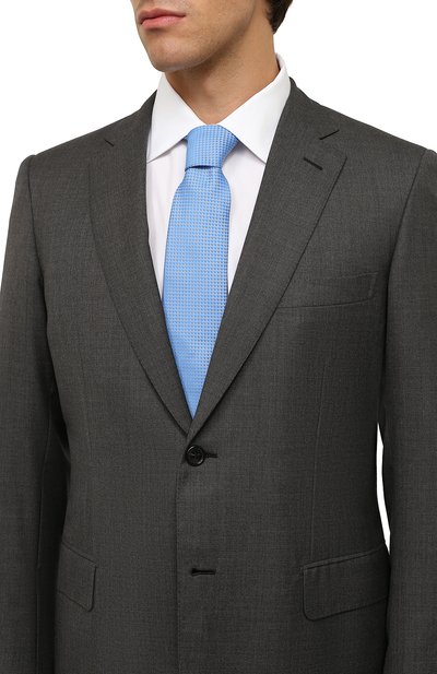 Шелковый галстук BROUBACK голубого цвета по цене 5995 руб., арт. TIE 8CM/15GG, фото 2 Шелковый галстук BROUBACK, арт. TIE 8CM/15GG, фото 2