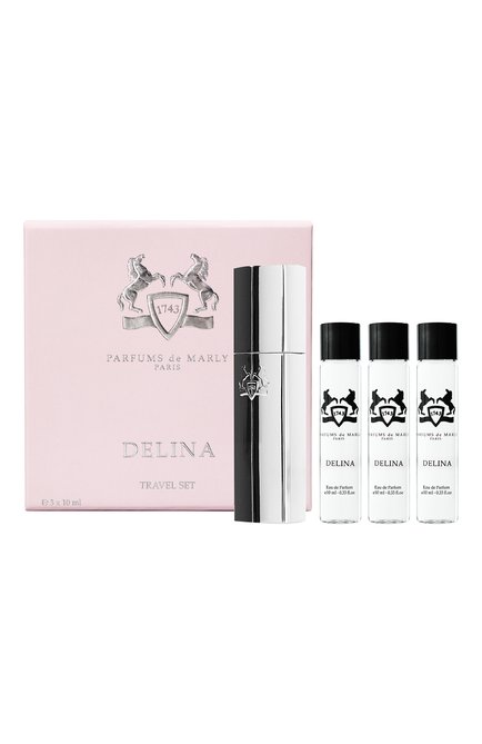 Дорожный набор delina PARFUMS DE MARLY бесцветного цвета, арт. 3700578521248 | Фото 1 (Статус проверки: Про�верена категория; Ограничения доставки: flammable)