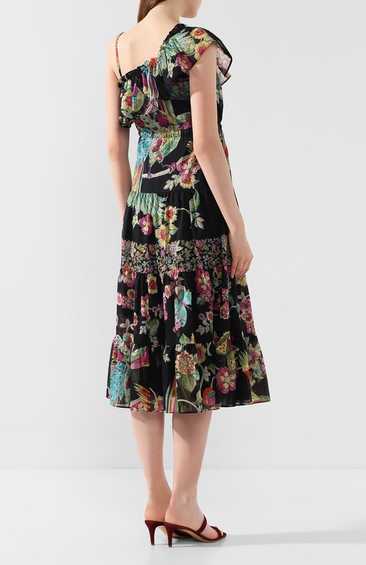 Платье из смеси хлопка и шелка REDVALENTINO Чёрный, фото 4