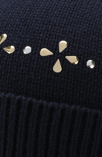 Шапка CHLOÉ синего цвета по цене 11050 руб., арт. C11168, фото 3 Шапка CHLOÉ, арт. C11168, фото 3