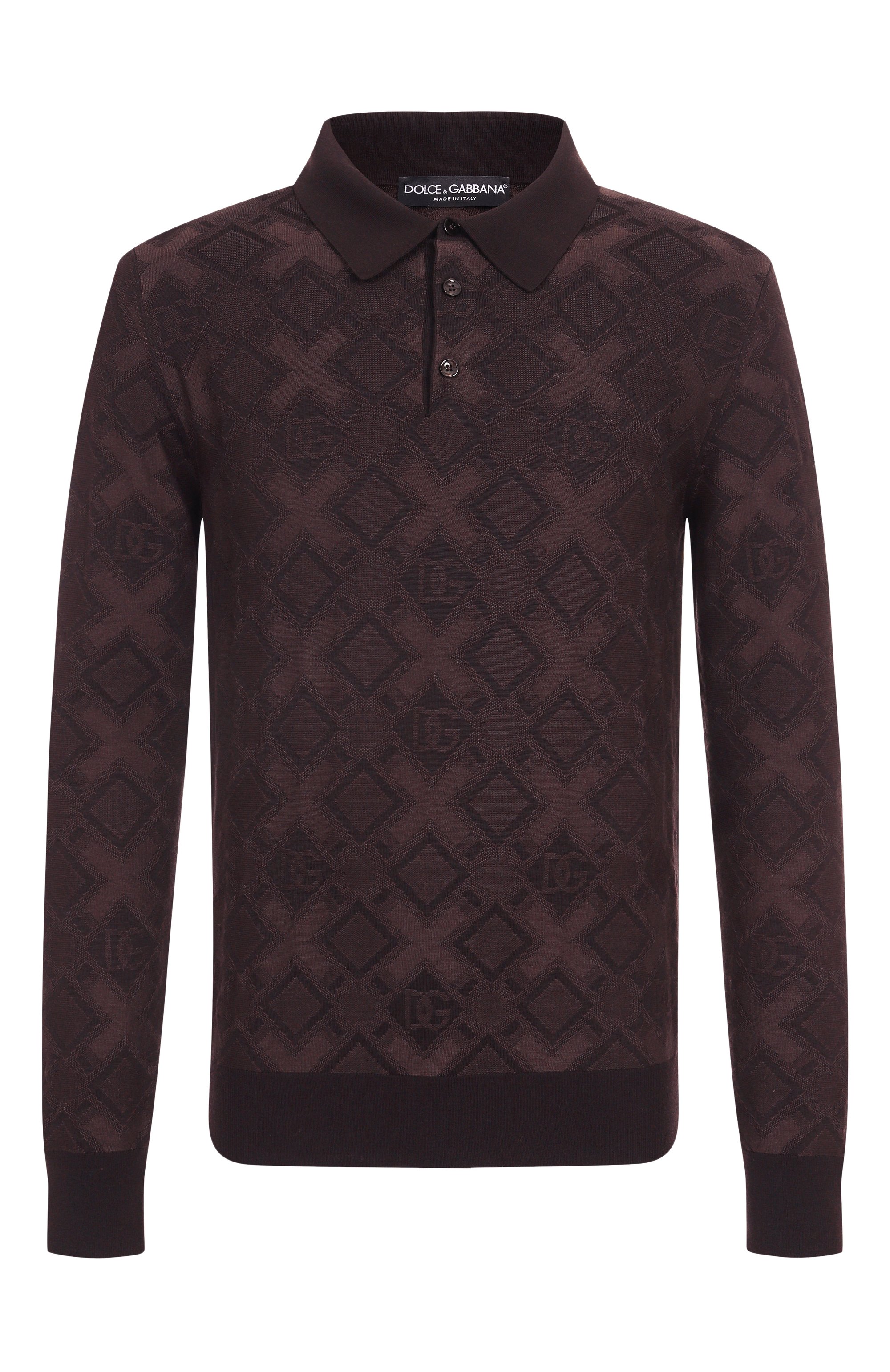 Поло из шерсти и шелка DOLCE & GABBANA, арт. GXZ25T/JGMAB, фото 1