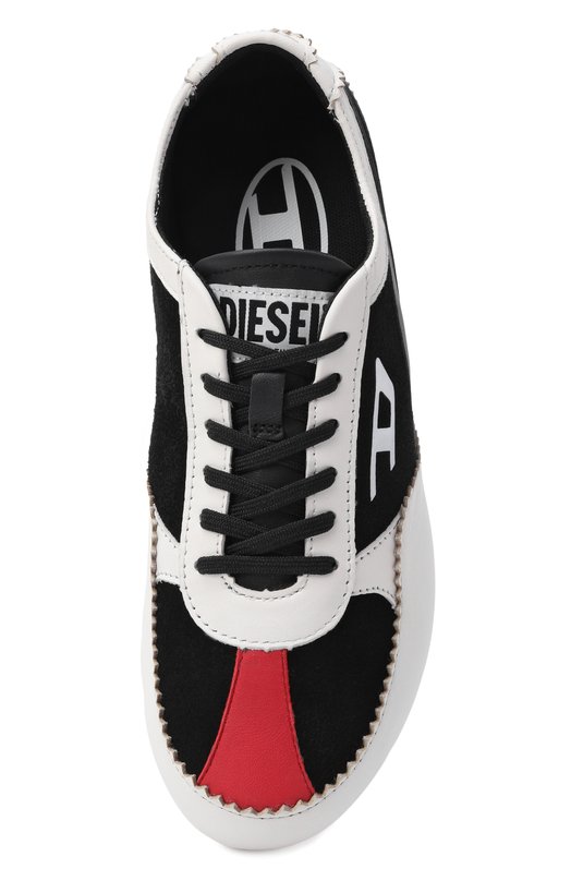 Кожаные кроссовки D-Mile Diesel Y03857/P7555 Чёрно-белый  Y03857/P7555 Фото 6
