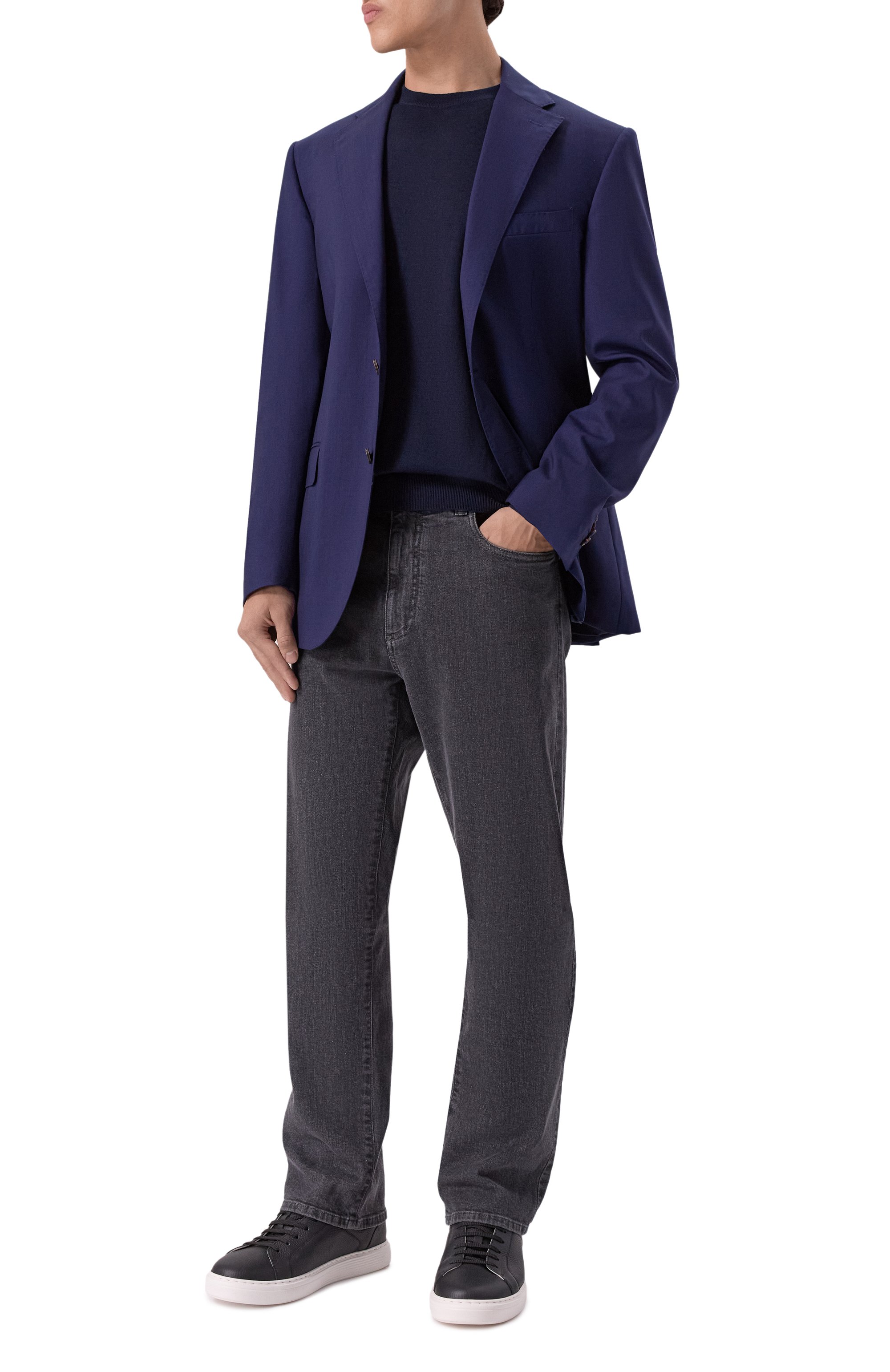 Шерстяной пиджак CORNELIANI темно-синего цвета по цене 114000 руб., арт. 256008-2518563, фото 3 Шерстяной пиджак CORNELIANI, арт. 256008-2518563, фото 3