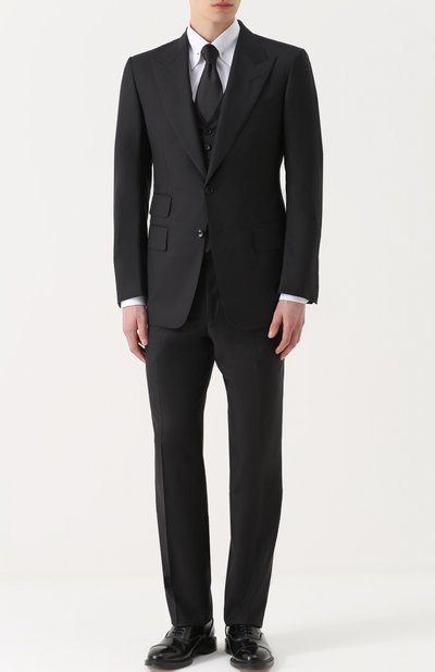 Хлопковая сорочка с булавкой на воротнике TOM FORD, арт. 2FT000/94S3JA, фото 2