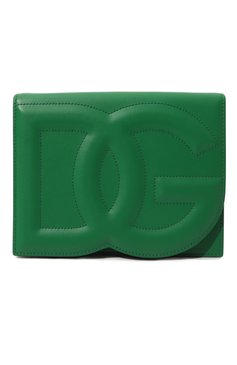 Женская сумка dg logo DOLCE & GABBANA зеленого цвета, арт. BB9287_BE9287/AW576_1 | Фото 1 (Материал: Натуральная кожа; Материал сплава: Проставлено; Размер: mini; Ремень/цепочка: На ремешке; Драгоценные камни: Проставлено)