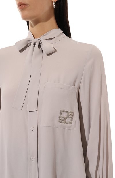 Блузка BEATRICE .B светло-серого цвета по цене 32850 руб., арт. 24FA4171/T0RRE, фото 5 Блузка BEATRICE .B, арт. 24FA4171/T0RRE, фото 5