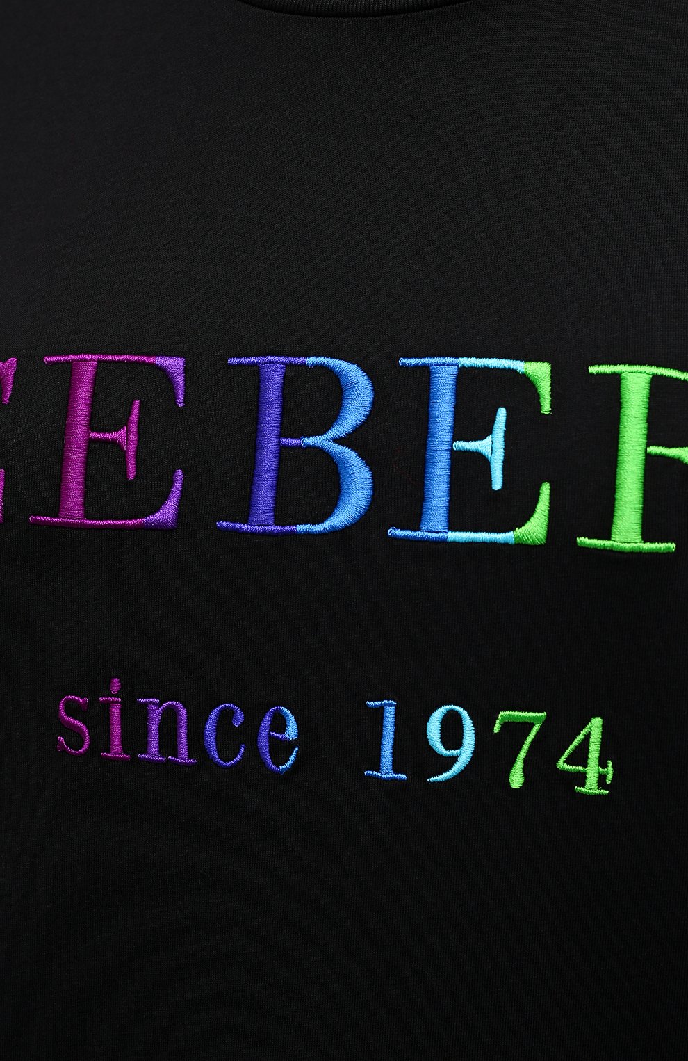 Хлопковая футболка ICEBERG черного цвета по цене 9950 руб., арт. 20I I2P0/F09A/6301, фото 5 Хлопковая футболка ICEBERG, арт. 20I I2P0/F09A/6301, фото 5