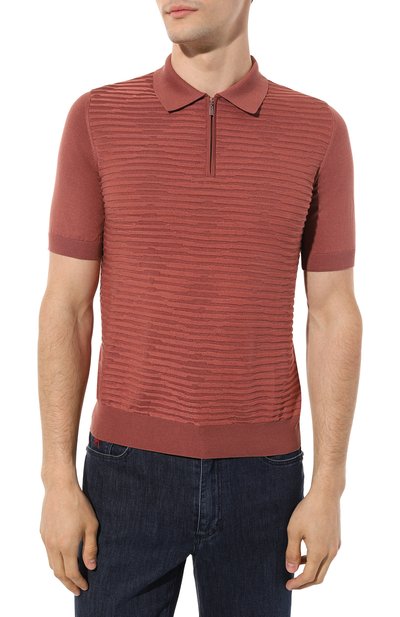 Поло из шелка и хлопка ZILLI, арт. MBZ-PZ082-0PTI1/MC01, фото 3