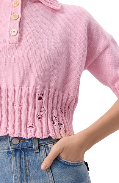 Хлопковое поло MARNI, арт. P0MD0045E0/UFC652, фото 5