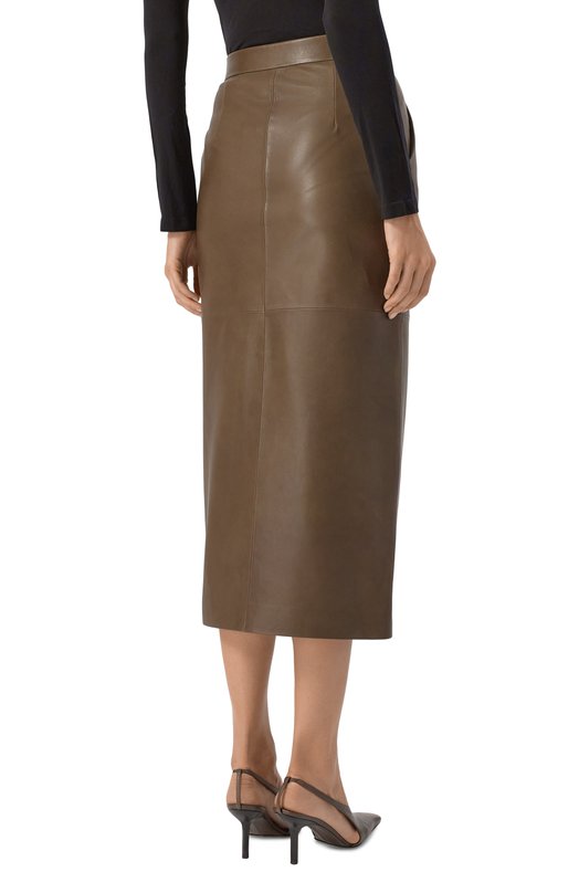Кожаная юбка MVST 23177/36-44 Хаки  23177/36-44 Фото 4