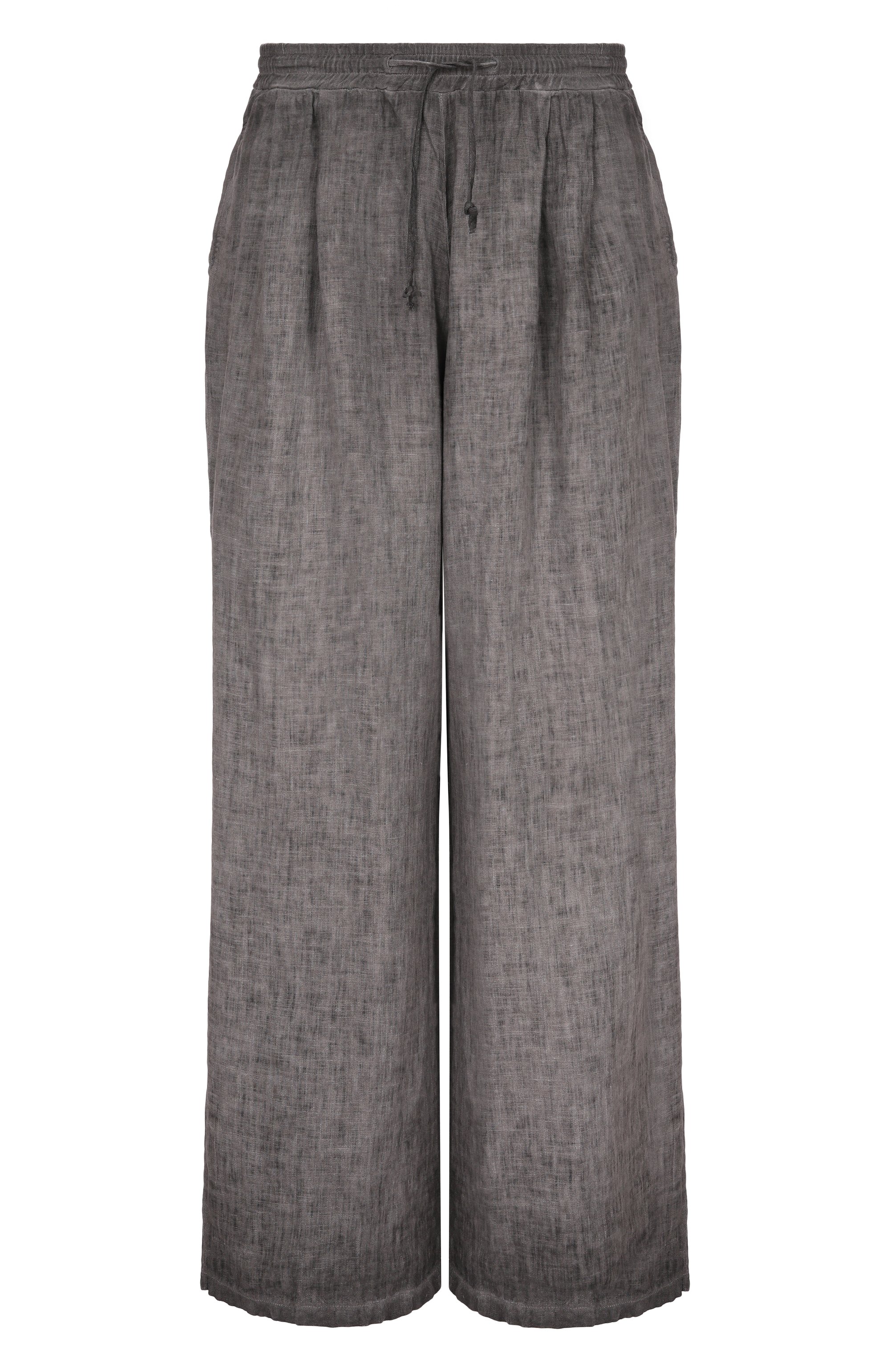 Льняные брюки NEVER ENOUGH темно-серого цвета по цене 31050 руб., арт. 2B6M218-060/MPA079 W142, фото 1 Льняные брюки NEVER ENOUGH, арт. 2B6M218-060/MPA079 W142, фото 1