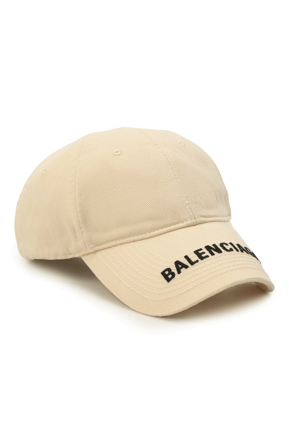 Хлопковая бейсболка BALENCIAGA кремового цвета по цене 39950 руб., арт. 673318/410B2, фото 1 Хлопковая бейсболка BALENCIAGA, арт. 673318/410B2, фото 1