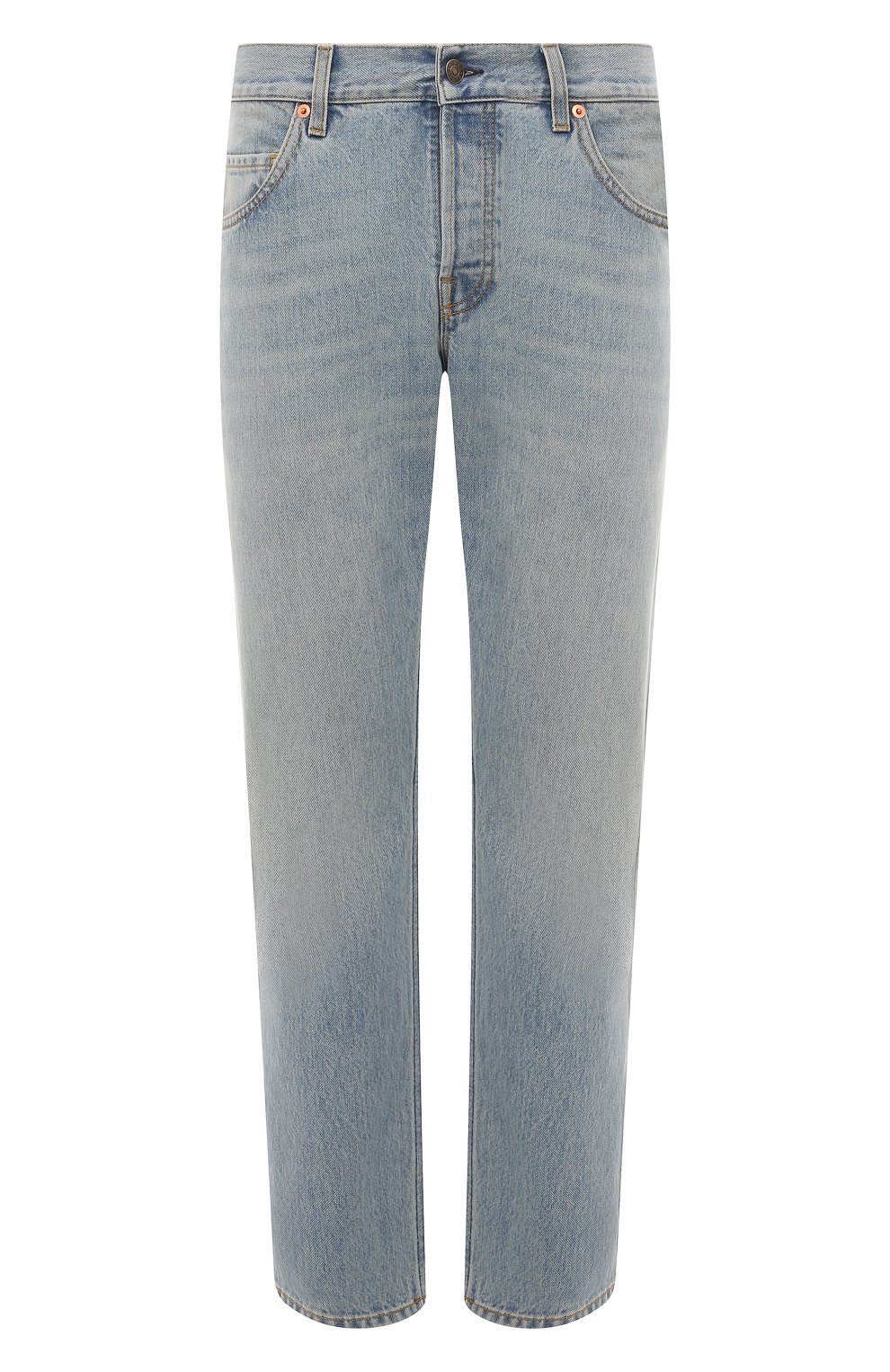 Джинсы GUCCI голубого цвета по цене 86150 руб., арт. 681289/XDBQ5, фото 1 Джинсы GUCCI, арт. 681289/XDBQ5, фото 1