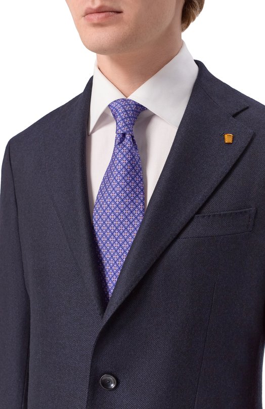 Шелковый комплект из галстука и платка Stefano Ricci DH/59101 Фиолетовый  DH/59101 Фото 2