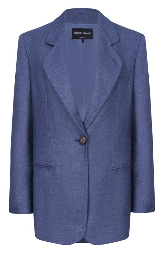 Жакет из шелка и шерсти Giorgio Armani GW002824/TE20034 Синий GW002824/TE20034