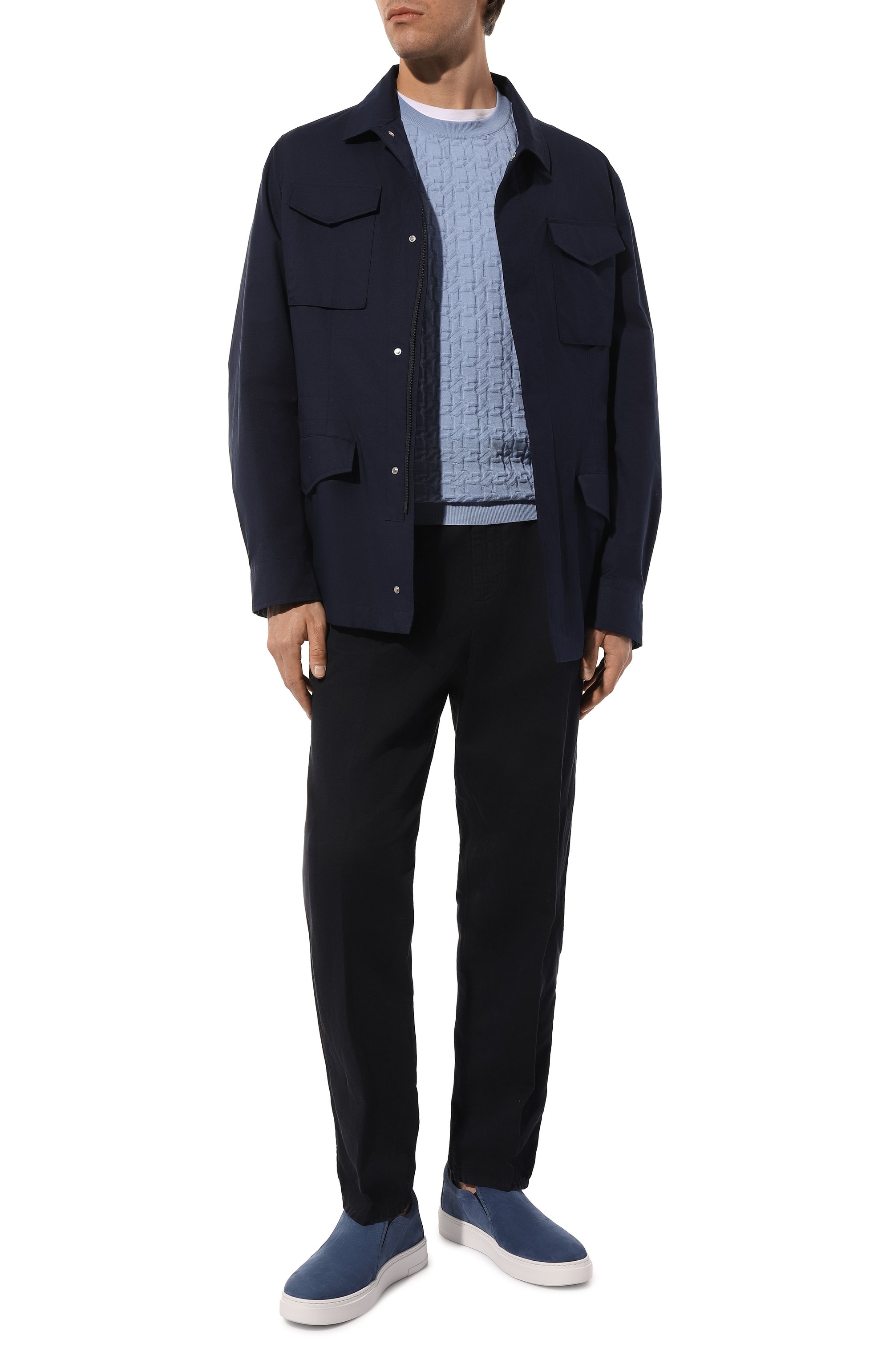 Замшевые слипоны ZILLI синего цвета по цене 113000 руб., арт. H0095AM1003VHH001, фото 2 Замшевые слипоны ZILLI, арт. H0095AM1003VHH001, фото 2