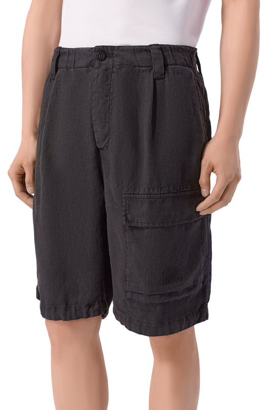 Льняные шорты C.P. Company 20CMBE250A/1103410 Чёрный  20CMBE250A/1103410 Фото 3