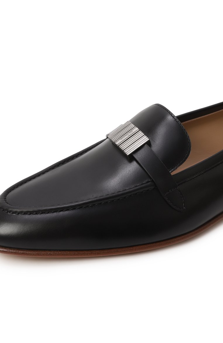 Женские кожаные лоферы KITON черного цвета, арт. D59826K0905F01 | Фото 7 (Материал внутренний: Натуральная кожа; Материал внешний: Натуральная кожа; Подошва: Плоская; Каблук высота: Низкий; Материал сплава: Проставлено; Драгоценные камни: Проставлено)