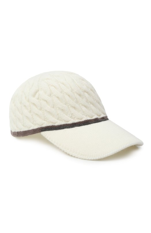 Кашемировая бейсболка Brunello Cucinelli MCAP9A023 Кремовый MCAP9A023