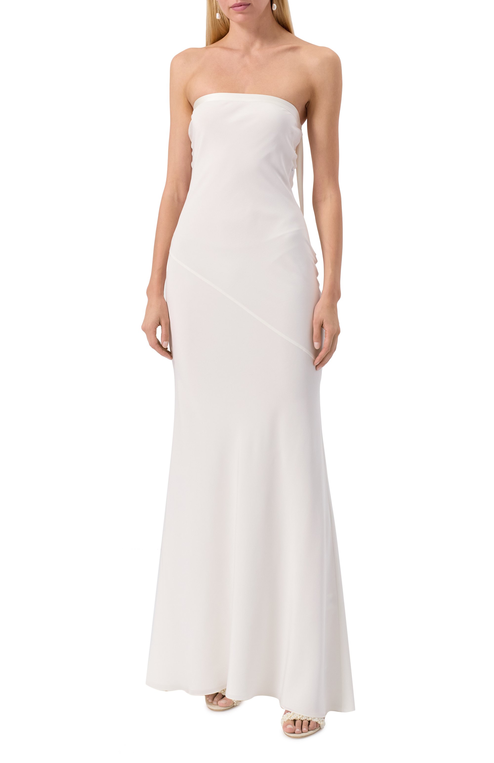 Шелковое платье LOUVE белого цвета по цене 258000 руб., арт. 25-03-01-03-03-01-05, фото 3 Шелковое платье LOUVE, арт. 25-03-01-03-03-01-05, фото 3