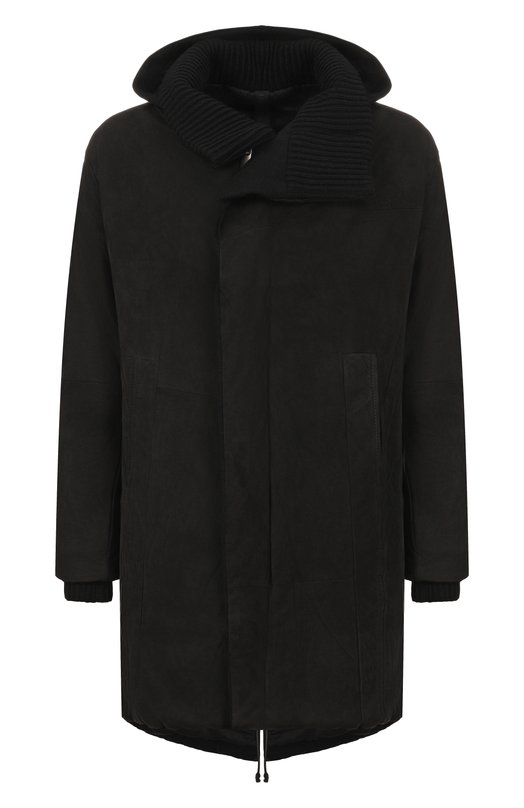 Кожаная парка Transit CFUTRBQ262 Чёрный CFUTRBQ262