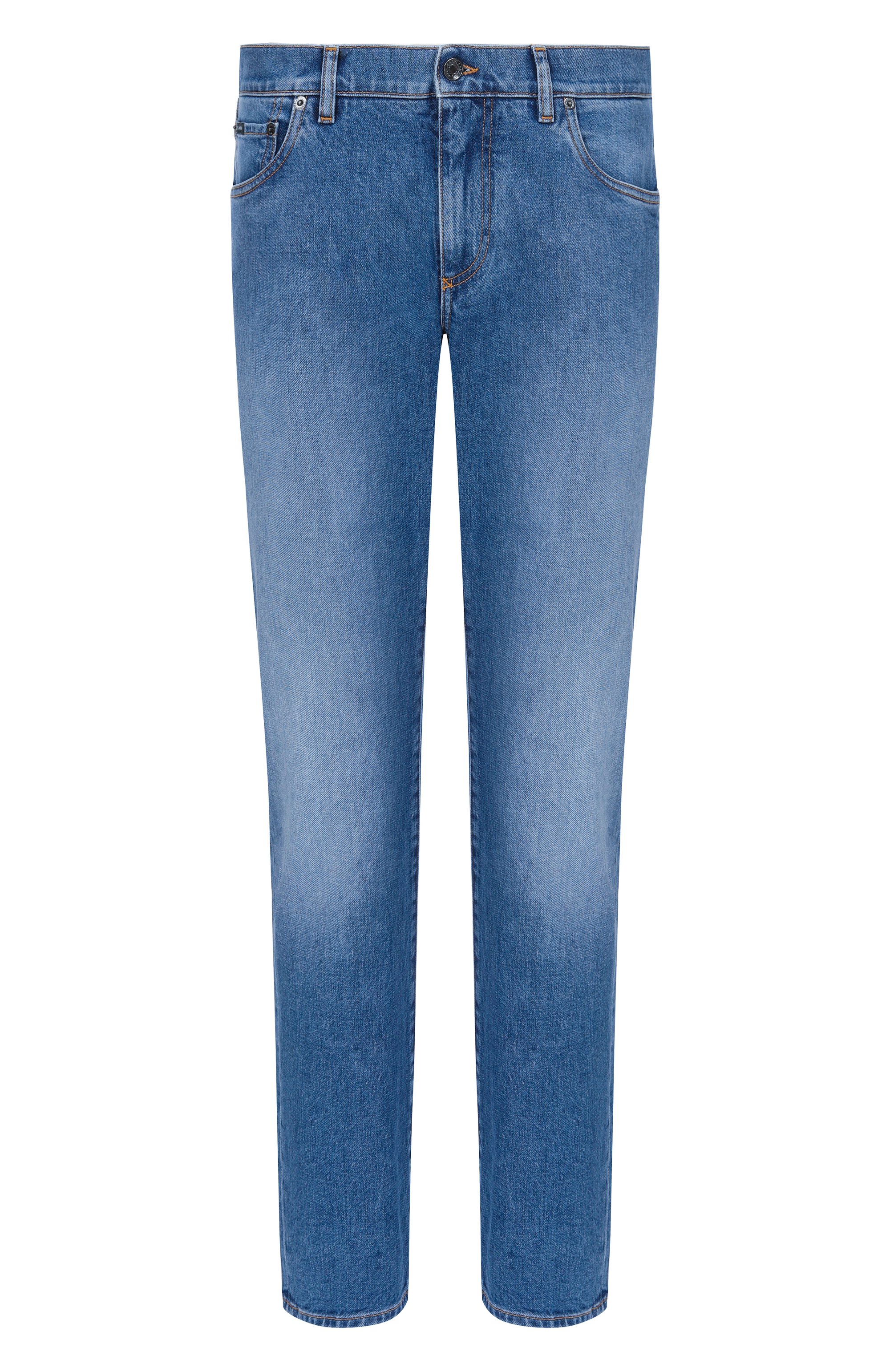 Джинсы slim DOLCE & GABBANA синего цвета по цене 98950 руб., арт. GY07CZ/G80Z1, фото 1 Джинсы slim DOLCE & GABBANA, арт. GY07CZ/G80Z1, фото 1