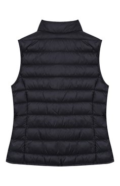 Детский пуховый жилет MONCLER темно-синего цвета, арт. F1-954-1A118-10-53048/4-6A | Фото 2 (Материал подклада: Синтетический материал; Материал внешний: Синтетический материал; Статус проверки: Проверено, Проверена категория; Девочки Кросс-КТ: Верх�няя одежда; Материал утеплителя: Пух и перо; Драгоценные камни: Проставлено; Материал сплава: Проставлено; Рукава: Без рукавов; Кросс-КТ: Демисезон)