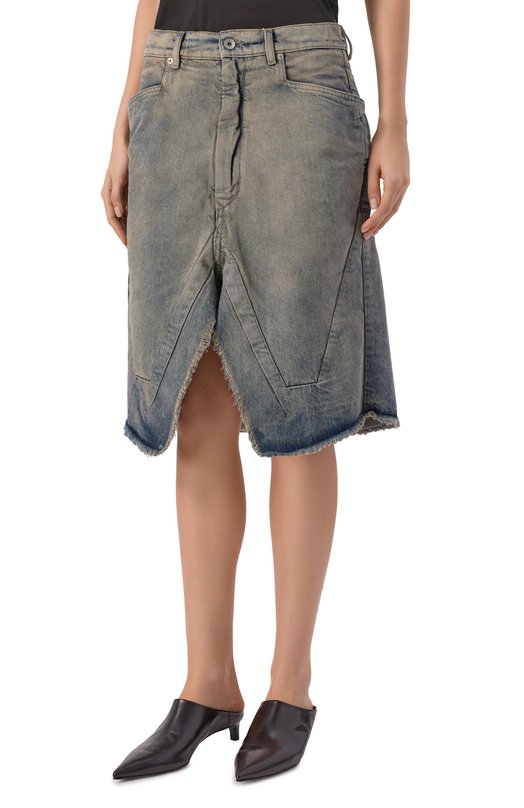 Джинсовая юбка Rick Owens RP02E4377/DWG Голубой  RP02E4377/DWG Фото 3