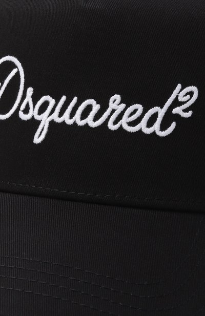 Хлопковая бейсболка DSQUARED2 черного цвета по цене 29600 руб., арт. BCM0976/05C00001, фото 3 Хлопковая бейсболка DSQUARED2, арт. BCM0976/05C00001, фото 3