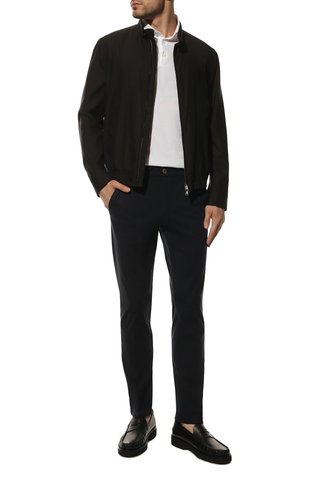 Брюки BERWICH темно-синего цвета по цене 26350 руб., арт. SPIAGGIA/MG1751X, фото 2 Брюки BERWICH, арт. SPIAGGIA/MG1751X, фото 2