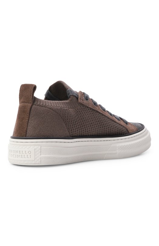 Комбинированные кеды Brunello Cucinelli MZ35G2650 Коричневый  MZ35G2650 Фото 5
