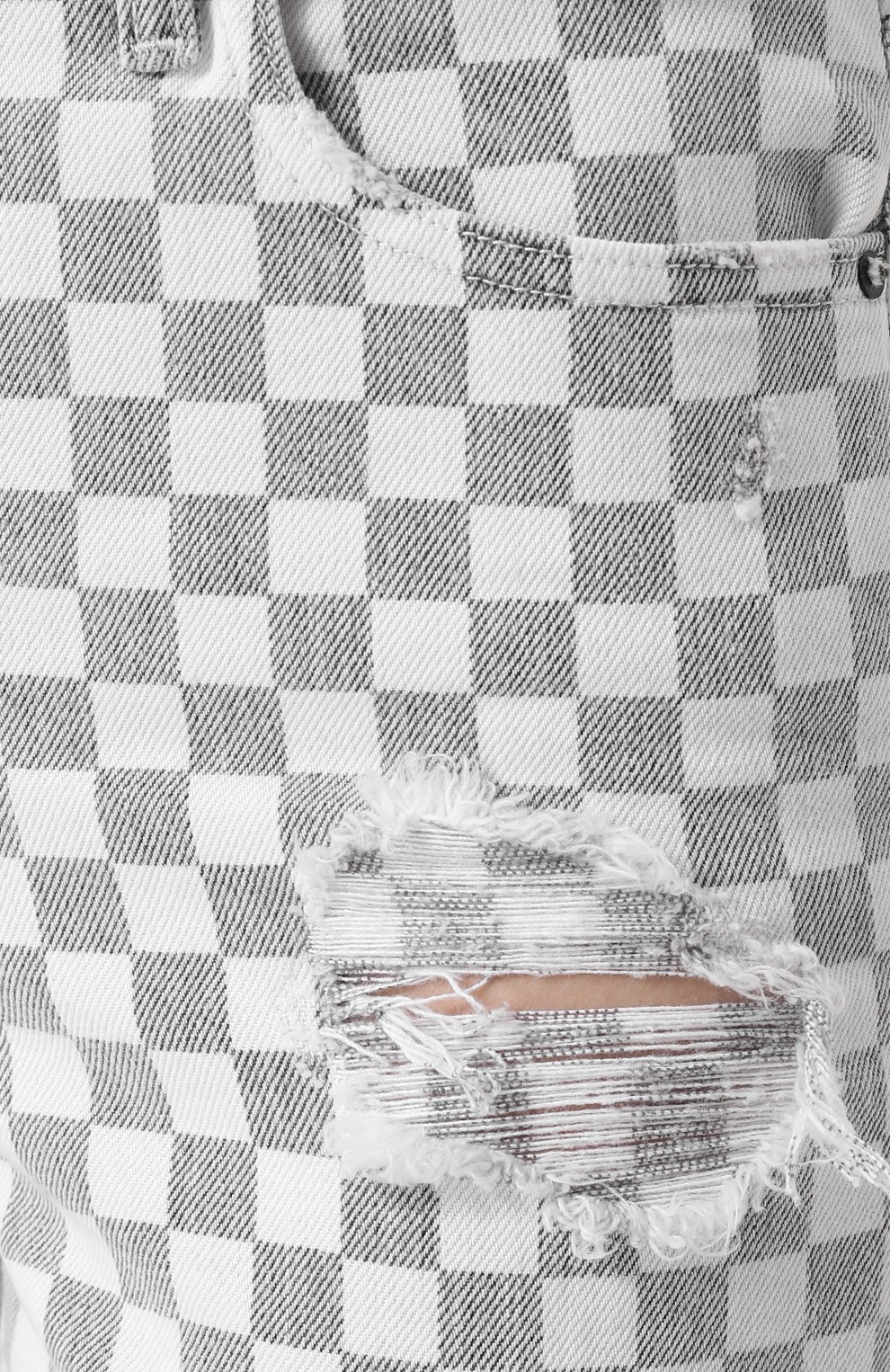 Укороченные джинсы в контрастную клетку ALEXANDER WANG, арт. 4D274017AA, фото 5
