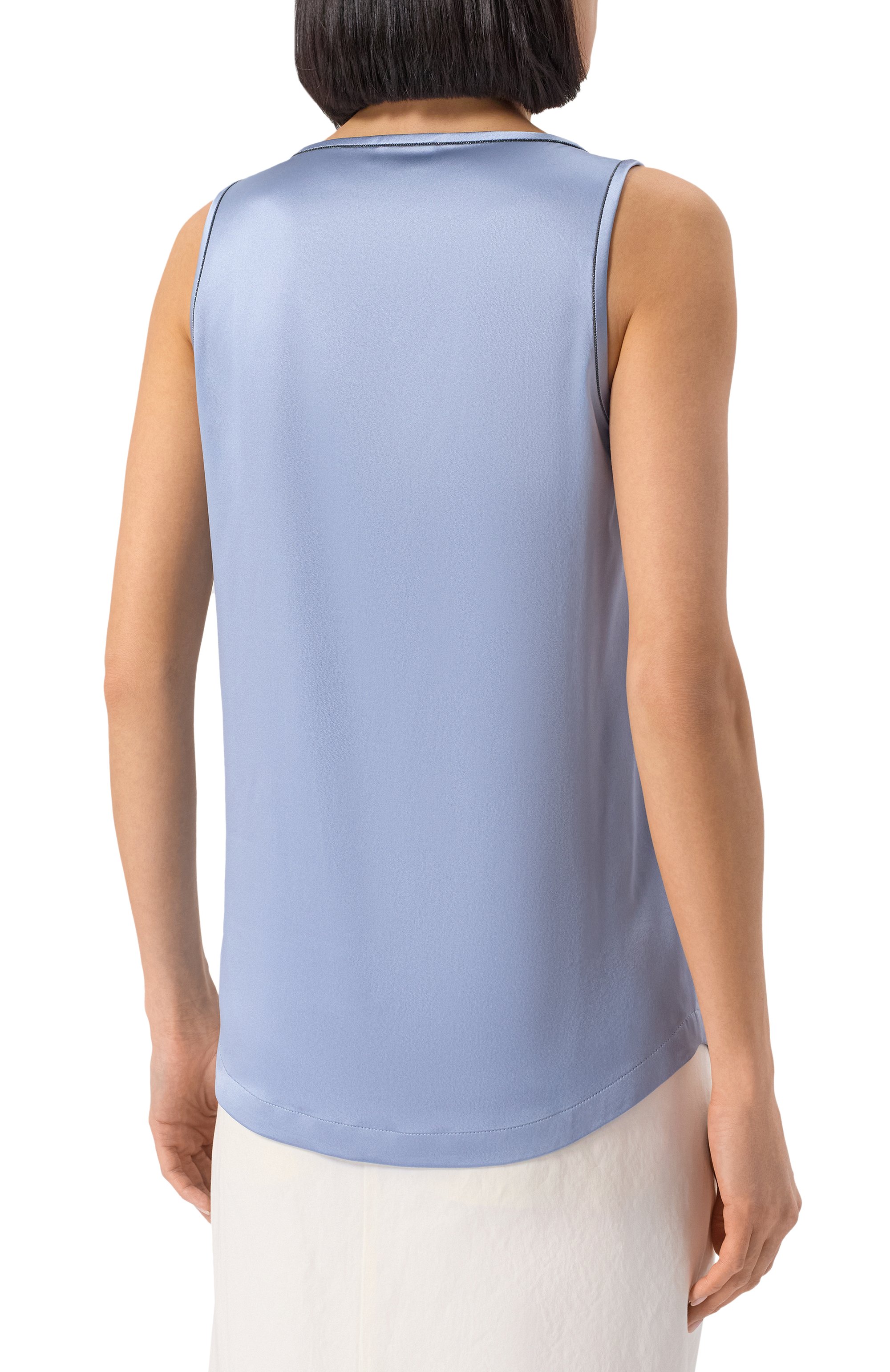 Атласный топ BRUNELLO CUCINELLI, арт. M0C59DE330, фото 4