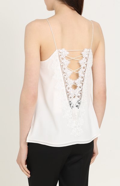 Шелковый топ с кружевной отделкой и открытой спиной CAMI NYC, арт. THE CHARLIE, фото 4